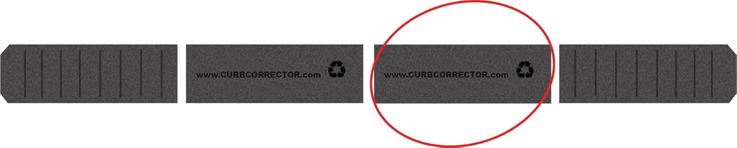 Curb Corrector - Center Add-On Extension - 4 Feet Long, Black, 1EXT