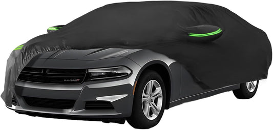 Proadsy 2026 Car Cover for Dodge Charger 2006-2025 2026 Waterproof All Weather for Automobiles, Windproof Snowproof Rain Hail Sun UV Protection Full Outdoor Indoor Exterior Car Covers, Black