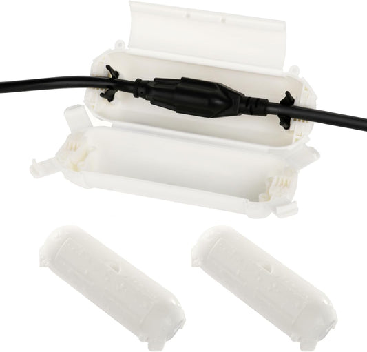 Flemoon [3 Pack] Outdoor Extension Cord Safety Cover with Waterproof Seal, Weatherproof Electrical Connection Box for Outdoor Outlet, Plug, Socket, Halloween, Christmas Holiday Decoration Light, White