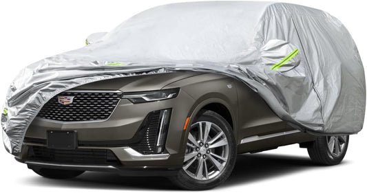 KouKou Oxford Waterproof SUV Car Cover Suitable for Cadillac XT6 from 2019 to 2025, Windproof All Weather Waterproof Outdoor Cover Sun Rain UV Dust Snow Protection.
