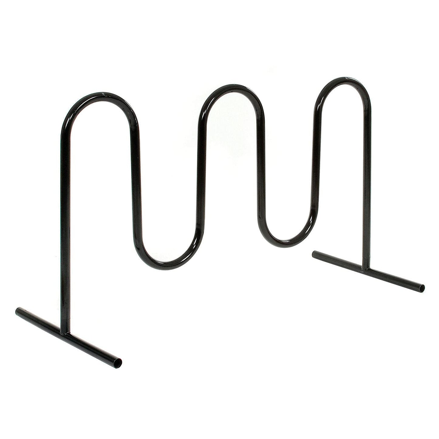 Global Industrial 68" L Wave Bike Rack, Free Standing, 7-Bike Capacity, Powder Coated Steel, Black, Commercial Bike Rack for Stores, Parks, Schools and More