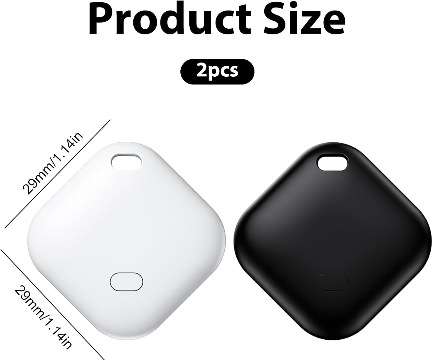 2 Pack GPS Vehicle Tracker, Hidden Vehicle Tracker, No Subscription and Monthly Fees and SIM Card Required, Tracker with Sound, Works with Find My, Suitable for Children, Pets, Vehicles (iOS only)