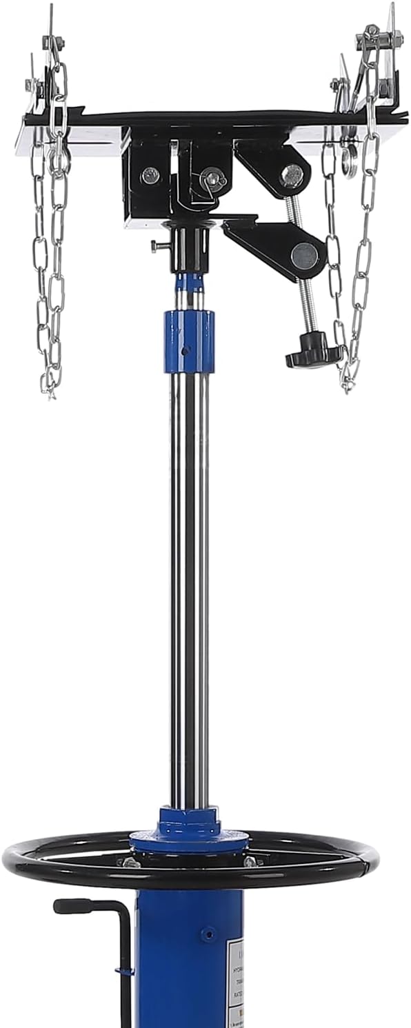 Hydraulic Transmission Jack 1322 LBS (3/5 Ton) Capacity 33.8"-72.8" Lifting Height 2 Stage Hydraulic Telescoping Jack Heavy Duty with Foot Pedal and 360° Swivel Wheel, Blue
