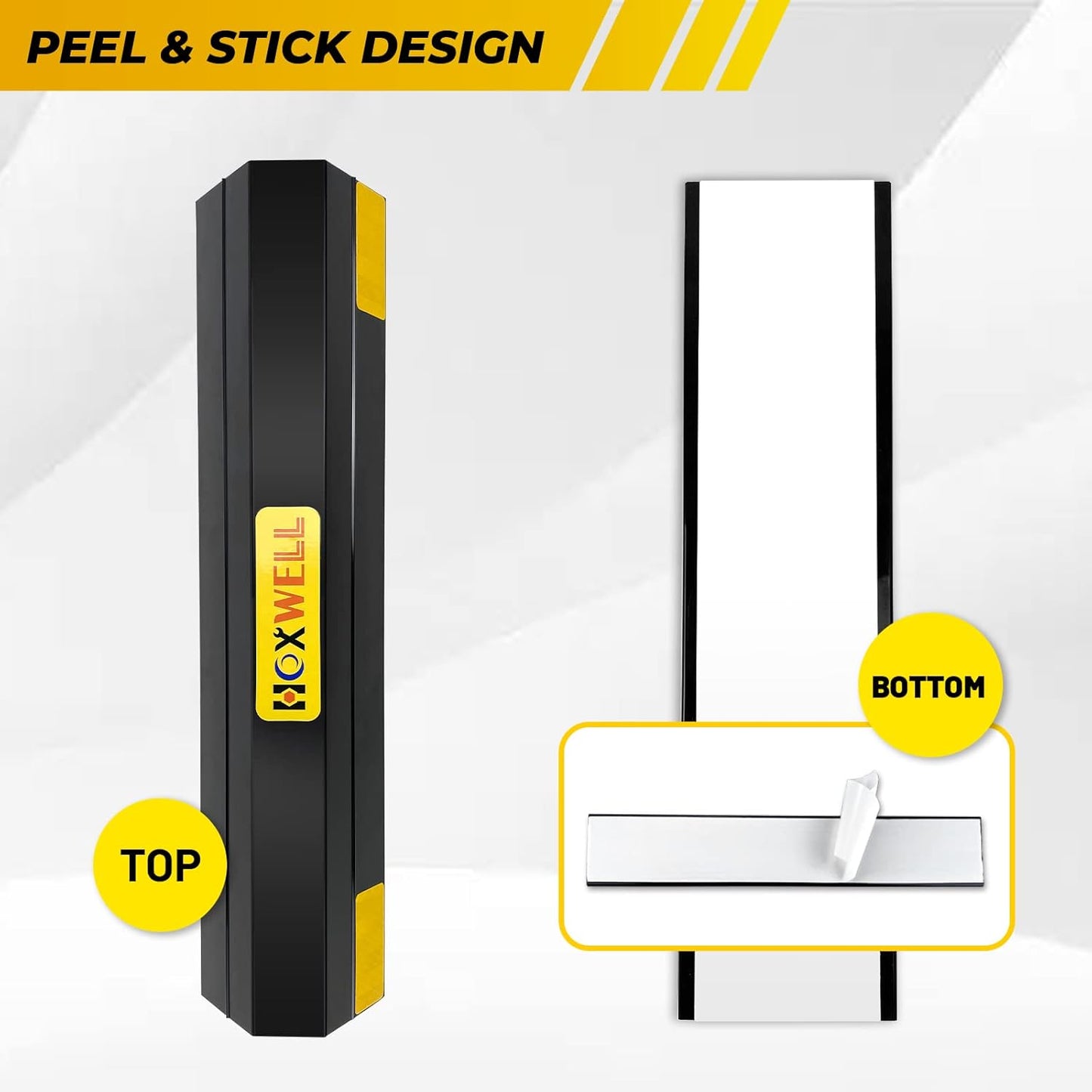 (New Updated 18" 2 Packs Heavy Duty Parking Stopper for Garage, Parking Gadgets Protects Car, Parking Aid Easy to Install 2 PCS, 18" L x 3.7" W x 1.8" H