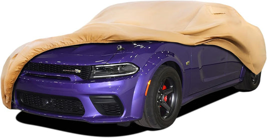 Heavy Duty Outdoor Car Cover Custom Fit for Dodge Charger,Windproof All Weather Waterproof Sun Rain UV Dust Snow Protection Outdoor Car Covers