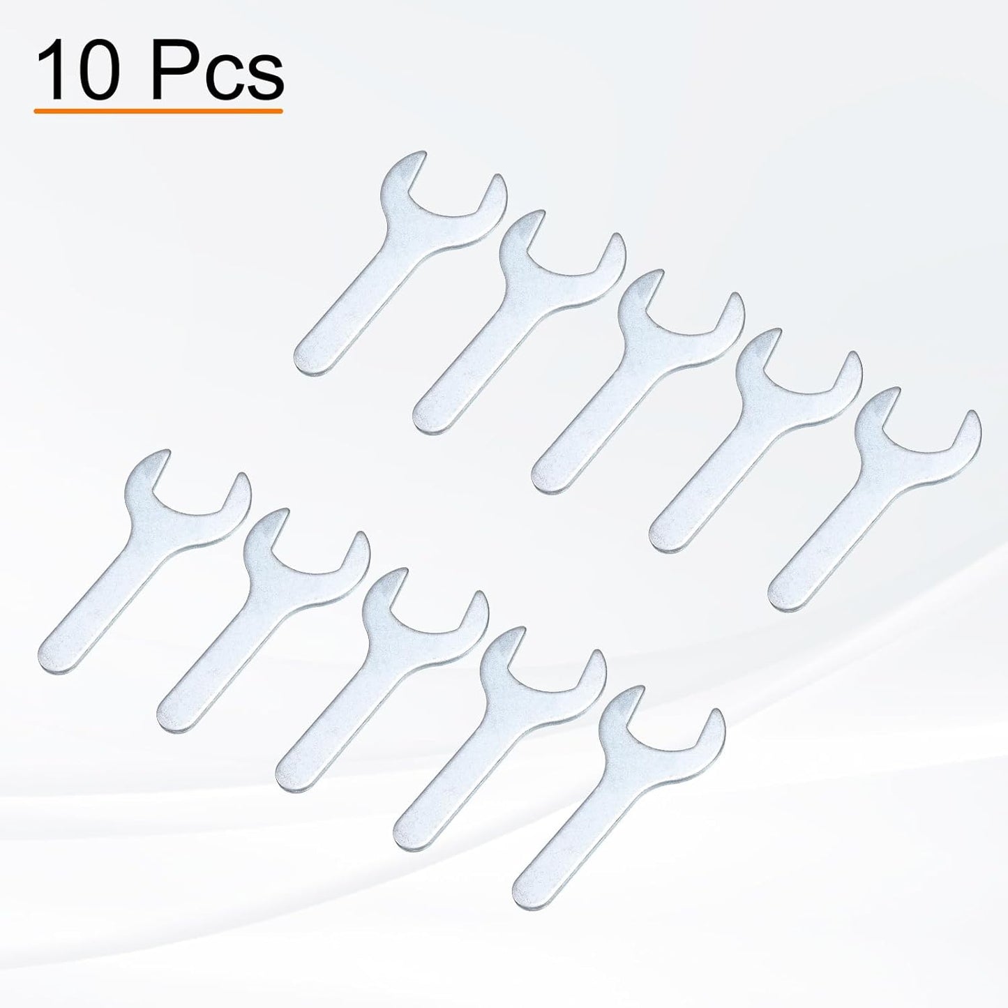HARFINGTON 10pcs Small Wrench Open End Wrench 26x100x2.8mm Metric U-Shaped Single Open Ended Spanner Super Thin Small Flat Head Galvanizing Wrench for Automotive Repair Furniture Assembly