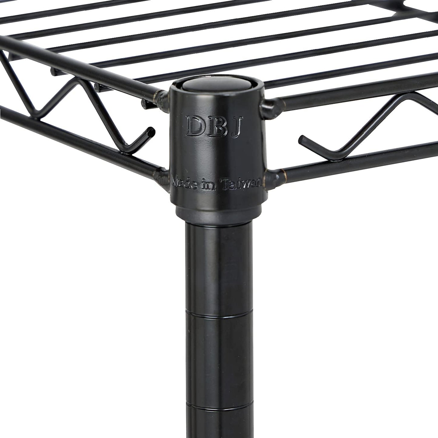 Displays By Jack 4 Tier Wire Shelving Unit Storage Rack, Metal Heavy Duty Utility Organization Units for Products Plant Standing Shelf, Pantry, Garage, Shelf Stand, Black, 14" W x 30" L X 48" H