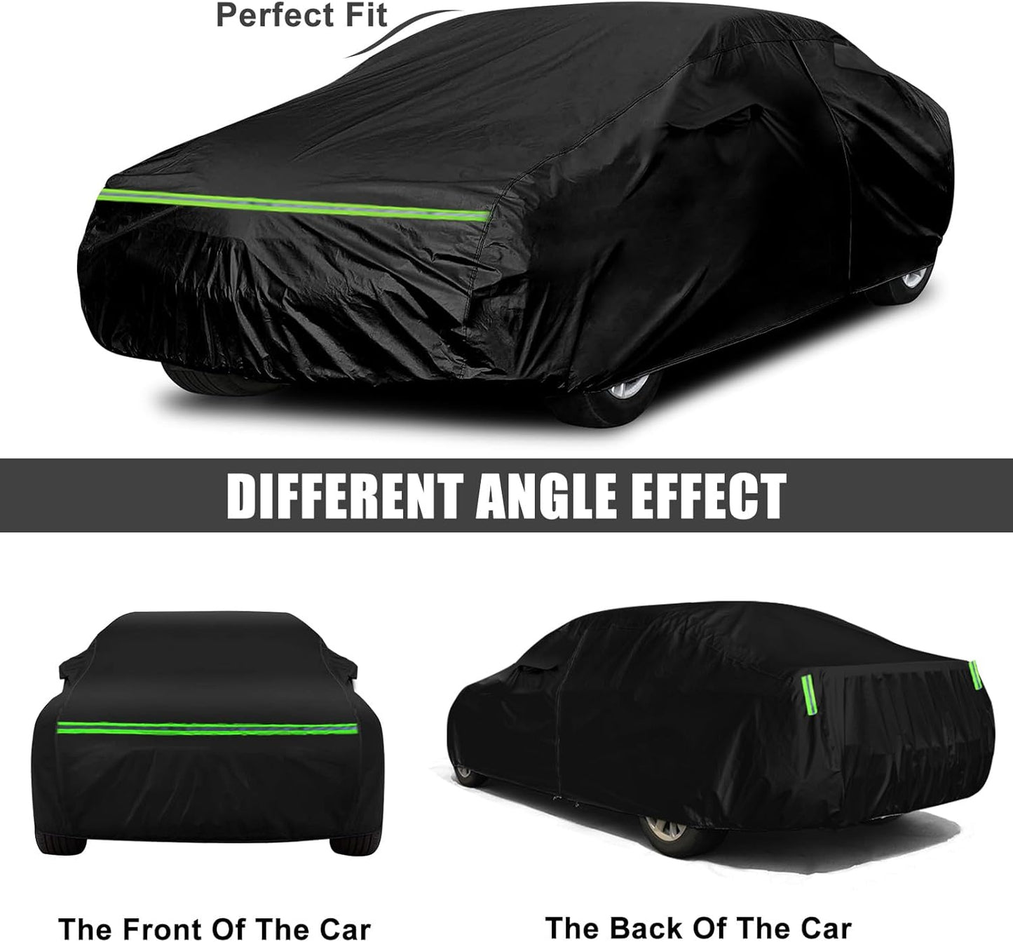 Waterproof Car Cover Compatible with Chevrolet Impala SS/LS/LT 2000-2020, 6 Layers All Weather Car Covers with Zipper Door for Snow Rain Dust Hail Protection