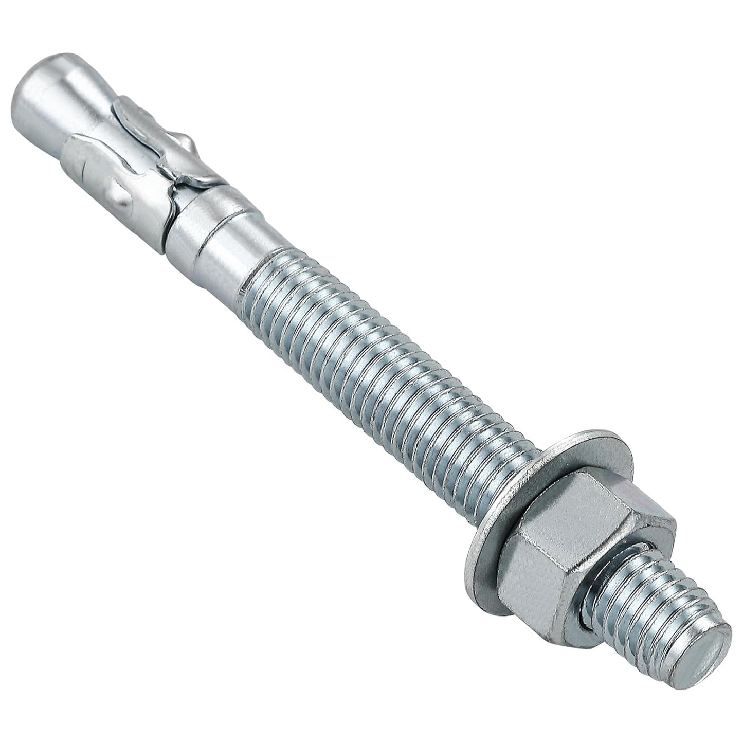 1/2x2-3/4" 10Pcs Inch Standard Fasteners for Heavy-Duty Zinc Wedge Anchors for Cement and Concrete