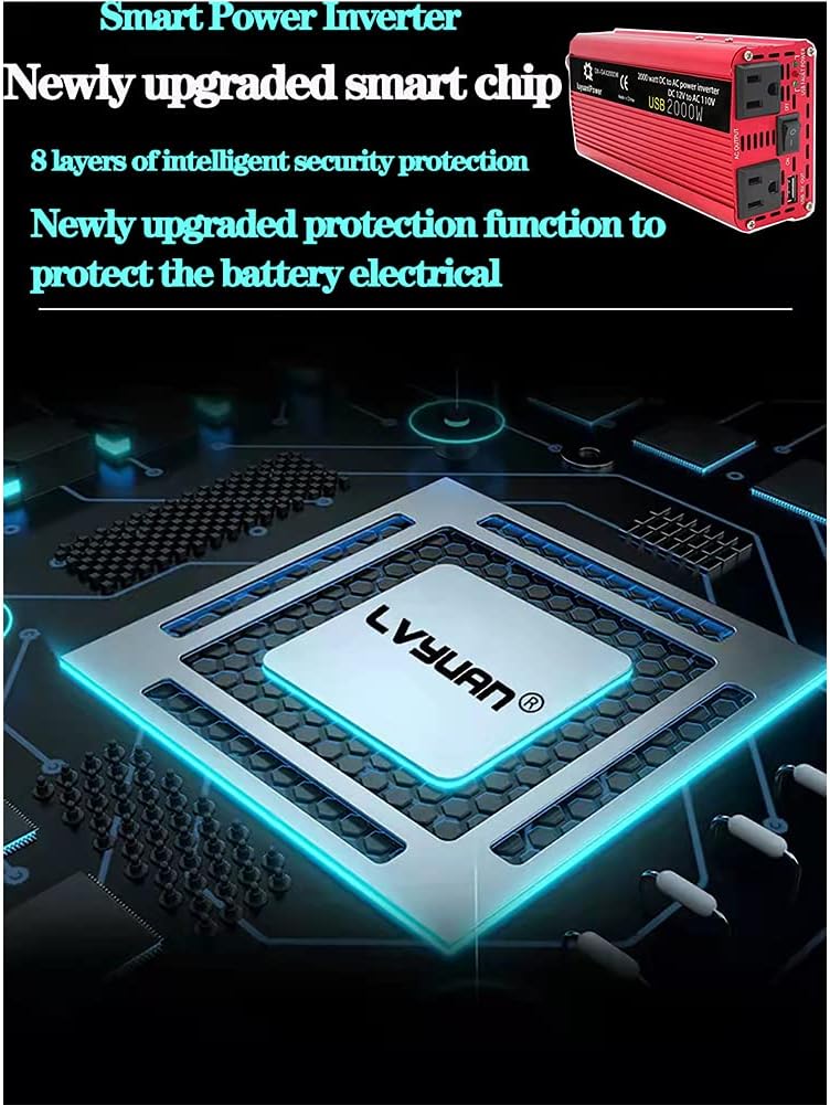 1500w Power Inverters Car Inverter 12v to 110v 12v Power Inverter 700W/1500W (Peak)