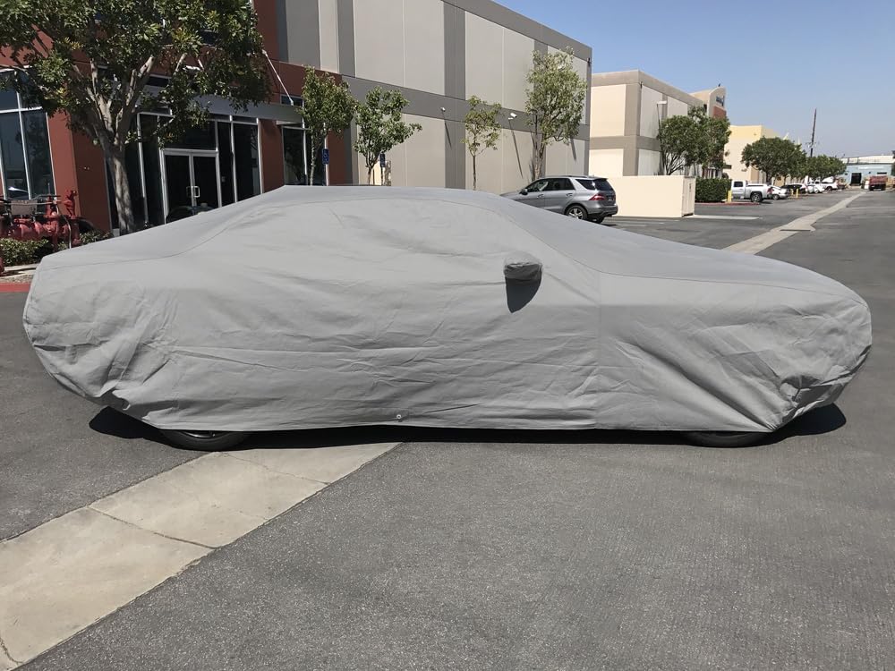 CarsCover Custom Fits for Dodge Challenger Car Cover 5 Layer Ultrashield Gray Covers (R/T, SRT, T/A, SXT, Hellcat)