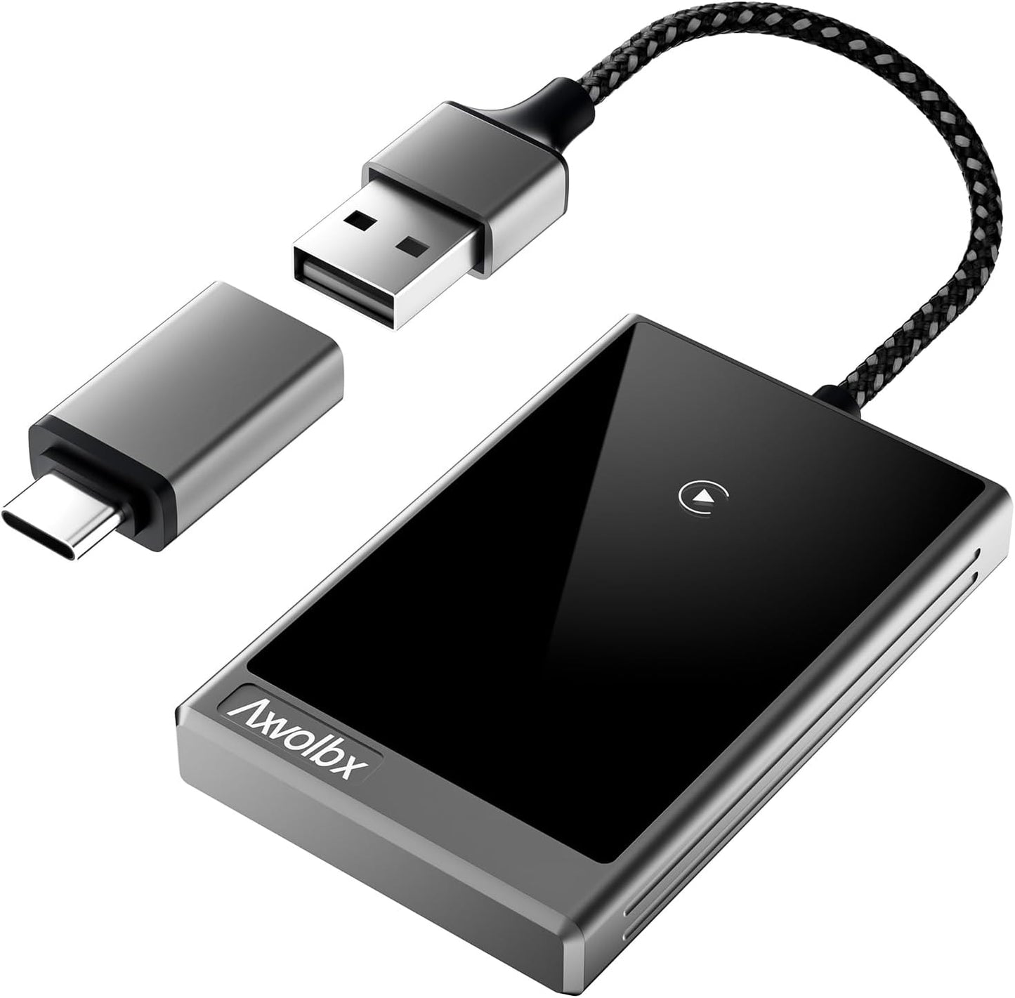 Wireless CarPlay Adapter for iPhone,2024 Upgraded Dual-core 5G Chip,Converts Wired to Wireless Carplay Dongle,Fast Connection Plug & Play, Fit for Cars with Built-in Wired CarPlay (Black Grey)