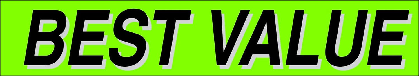 Ez-line Vinyl Windshield Stickers 3 Dozen 15 Inch Chartreuse Slogan Dealership Pro Pack for Car Lots (EZ115-Pack10)