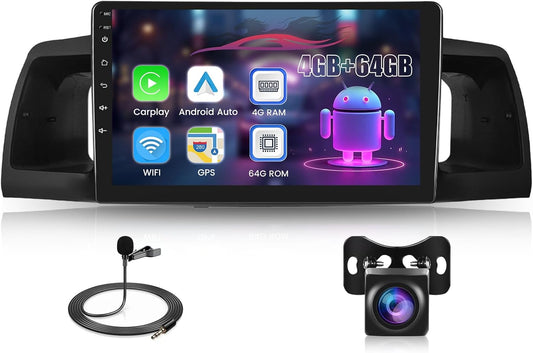 8 Core 4G+64G Car Stereo for Toyota Corolla EX 2007-2012 5G WiFi DSP/32EQ Wireless Carplay Android Auto, 9 Inch 1280 * 720 IPS Touch Screen Car Radio with BT 5.0/Mirror Link/GPS Backup Camera