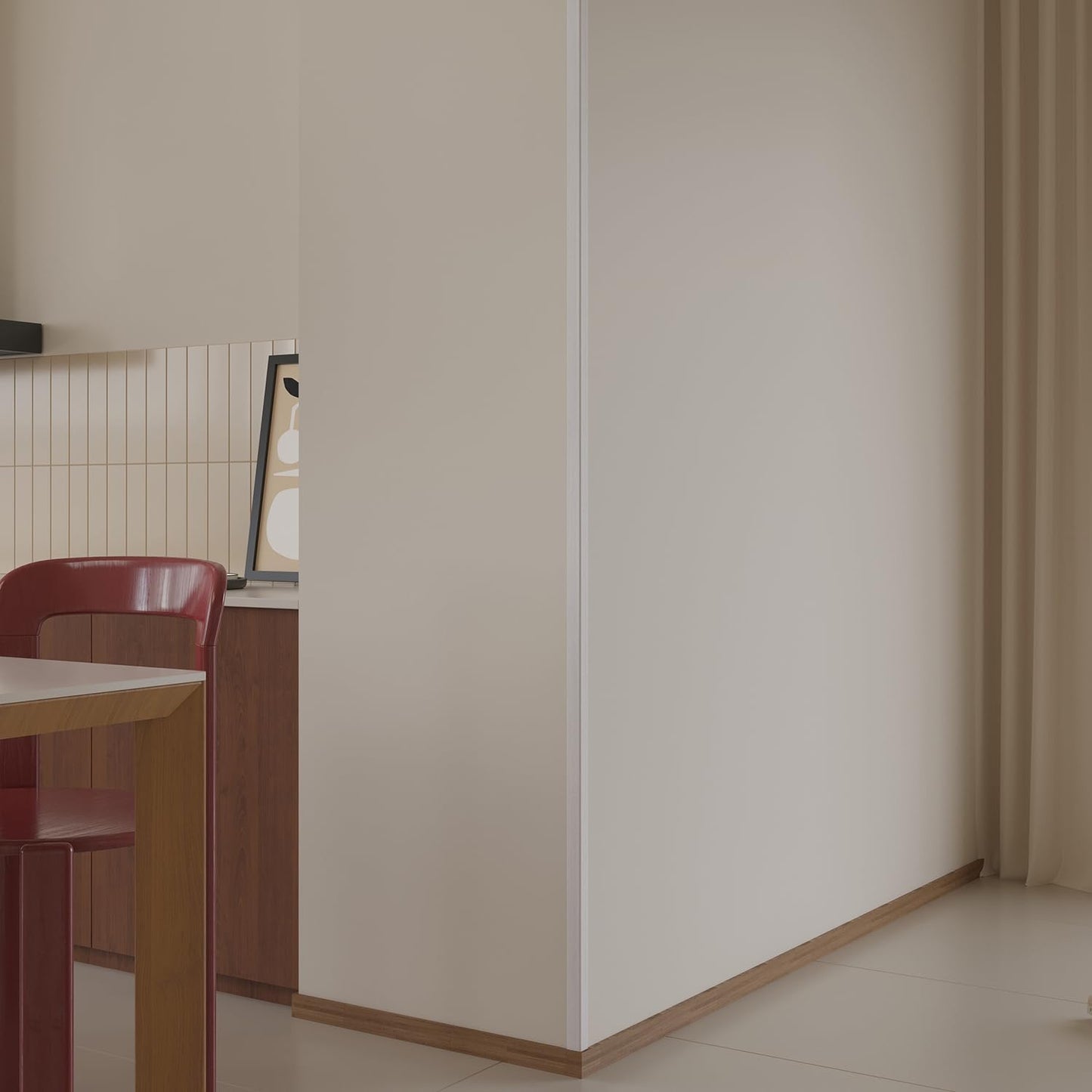 Wall Corner Protector 6PCS 45" Corner Molding Trim White Wood Grain Corner Trim Decorative Strips for Door and Window Frames Mirror Edges Ceramic Tiles, and Wooden Wall Edges.