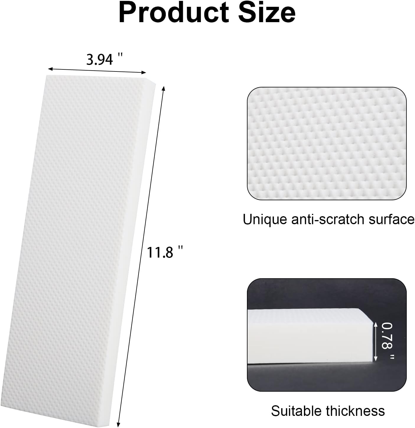 Garage Wall Protector 6 Pack Car Door Corner Edge Waterproof Bumper Guard Protector High Density Self Adhesive EVA Foam Pad for Parking Vehicle 11.8" x 3.9" x 0.8"