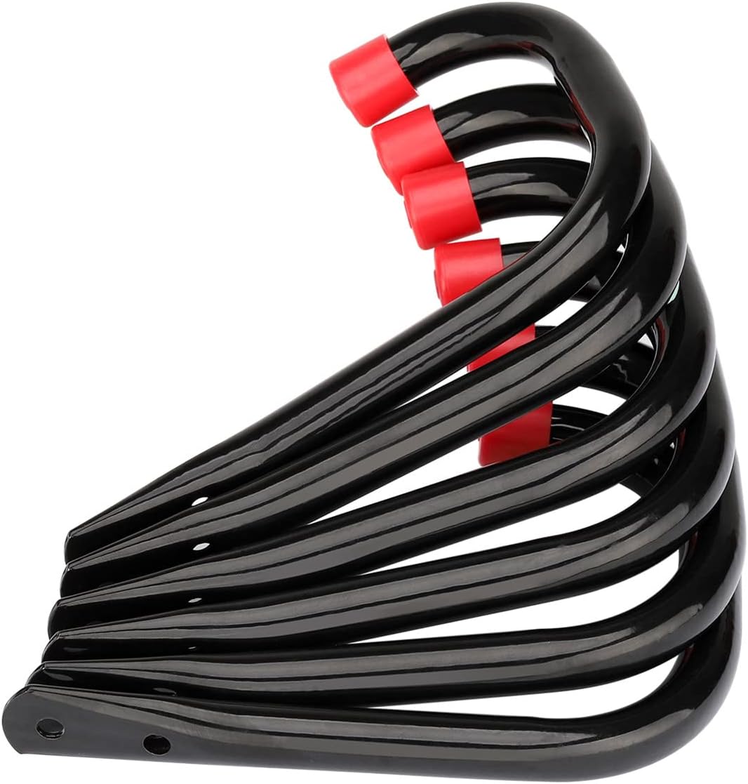 Heavy Duty Steel Garage Storage Utility Hooks, 8 Pack Wall Mount Hanging Storage Utility Naikozmo Hanger, Black and Red