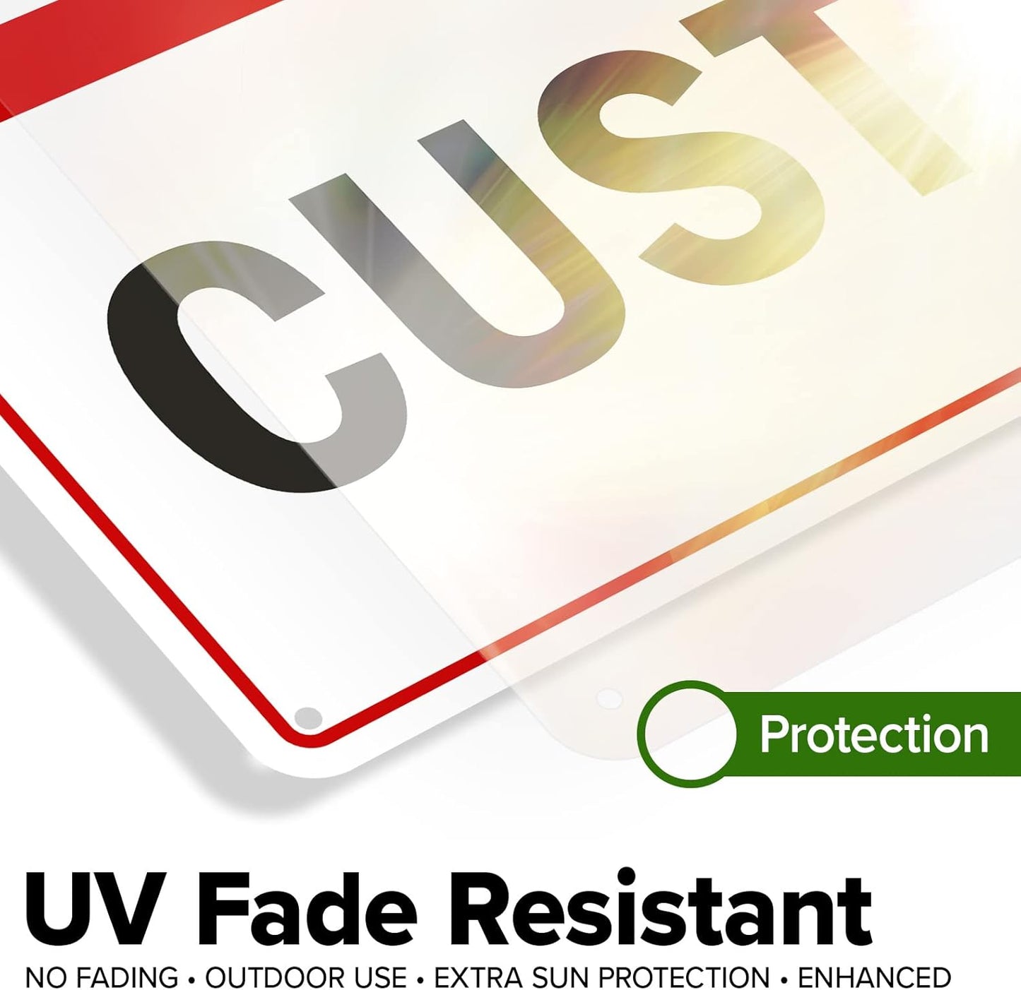 Custom Sign, Custom Sign for Business, Indoor/Outdoor use. 10x14 Inches, Rust Free .040 Aluminum, Fade Resistant, Made in USA by My Sign Center (Header)