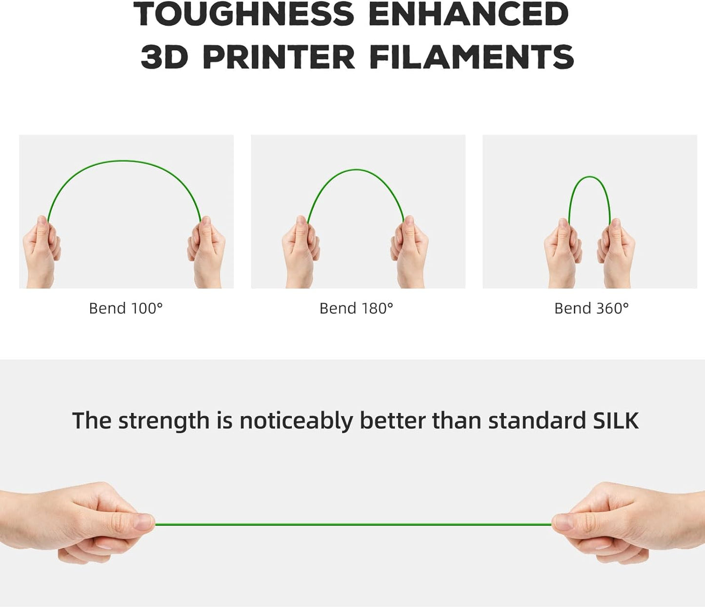 FLASHFORGE PLA Filament 1.75mm, 3D Printer Filament 1kg (2.2lbs) Spool, Dimensional Accuracy +/- 0.02mm, 3D Printing Filament Easy to Use and Fits for Most FDM 3D Printers (Green)