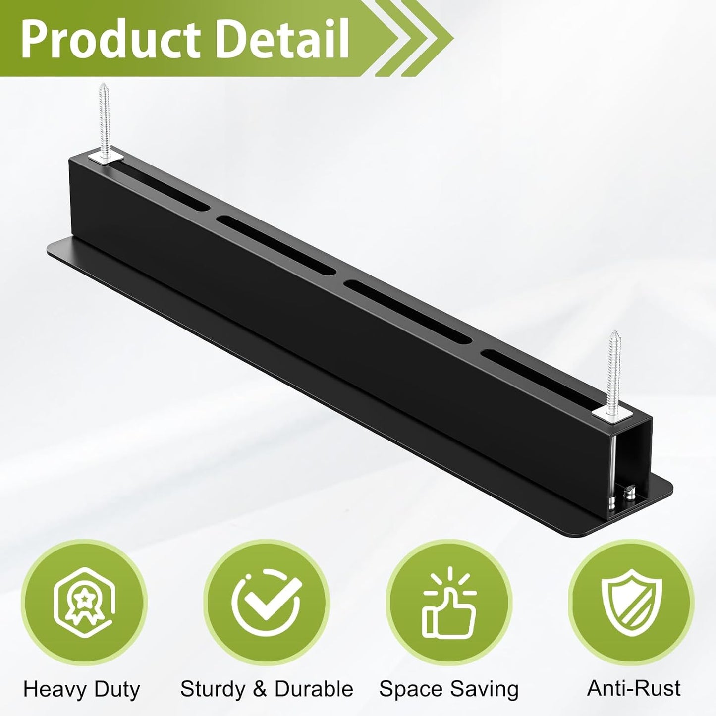 Overhead Garage Storage Rack, Heavy Duty Ceiling Storage Rack, Powder Coated Tote Storage Racks for Garages, Sheds, Storerooms (6 PCS, for 5 Bins)