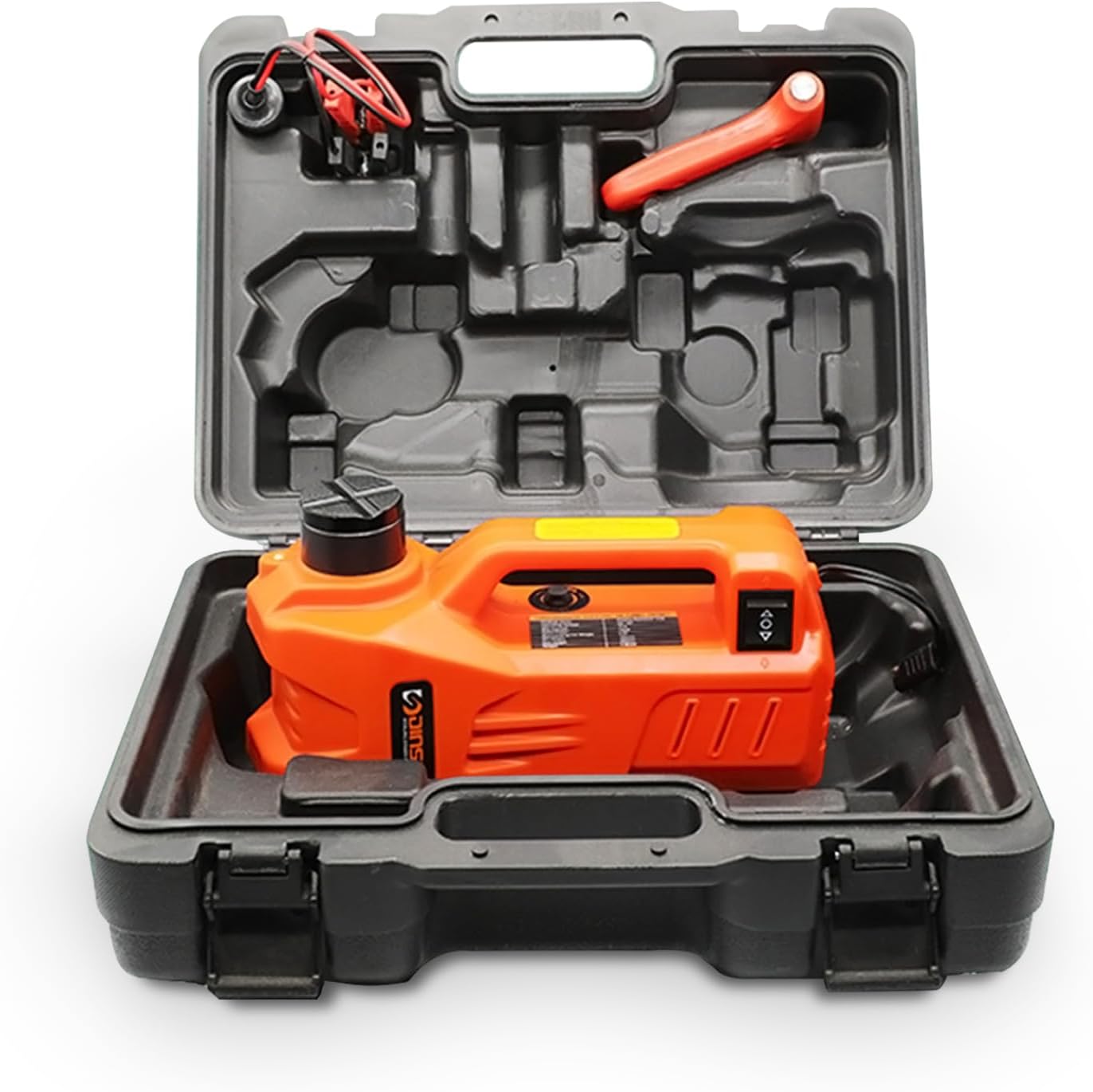 Electric Car Jack, Hydraulic Car Jack, 5 Ton/11023 LBS Electric Car Jack, (Lifting Range: 6.1~17.7 inch) DC12V, with Plastic Packaging Box, for SUV MPV Sedan Truck Change Tires Garage Repair