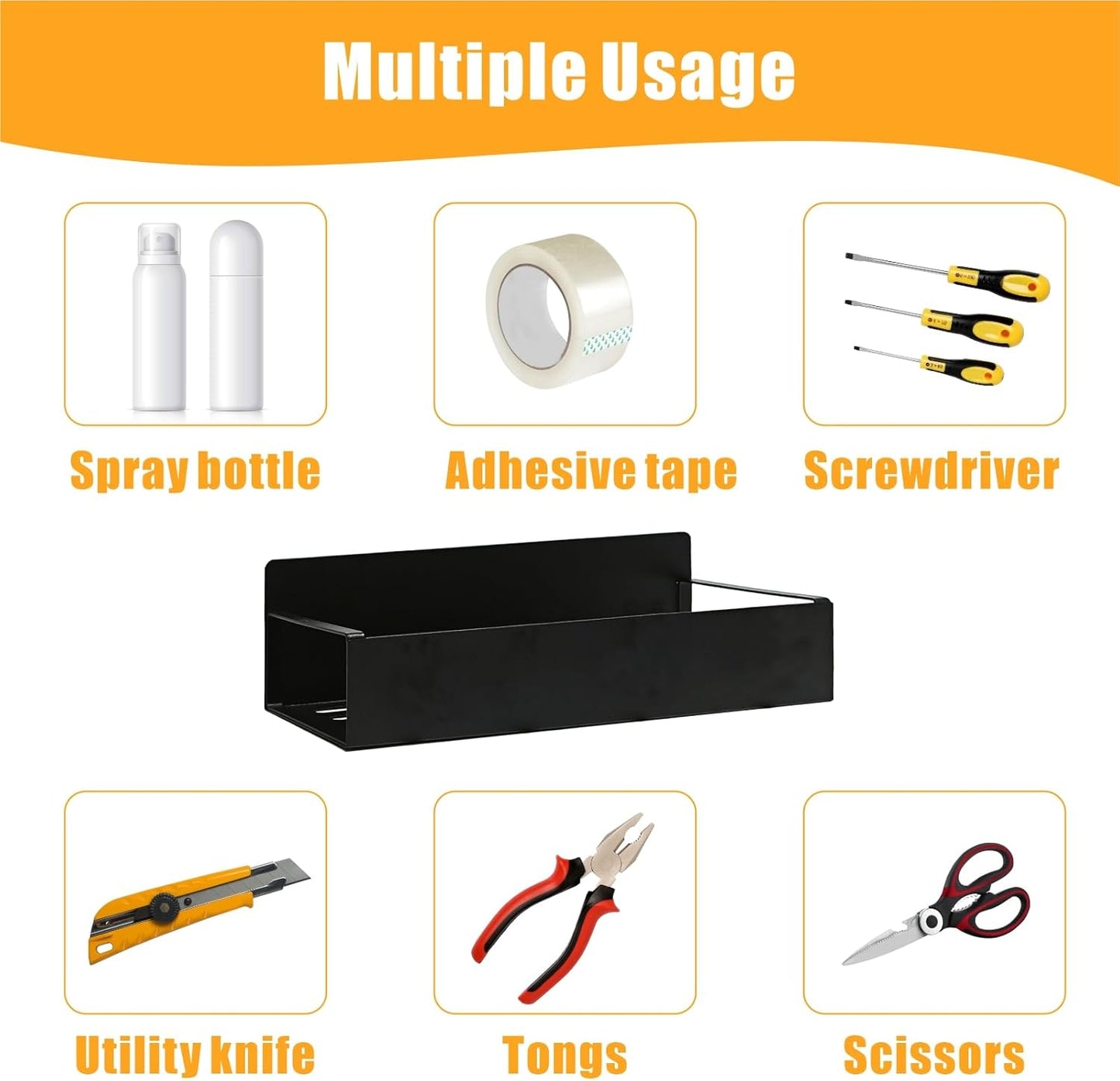 4 Pcs Magnetic Aerosol Spray Can Holder, Steel Magnet Spray Toolbox Bottle Holder Rack Mechanic Paint Can Organizer Tool Box Storage Rack for Garage Home Workspace