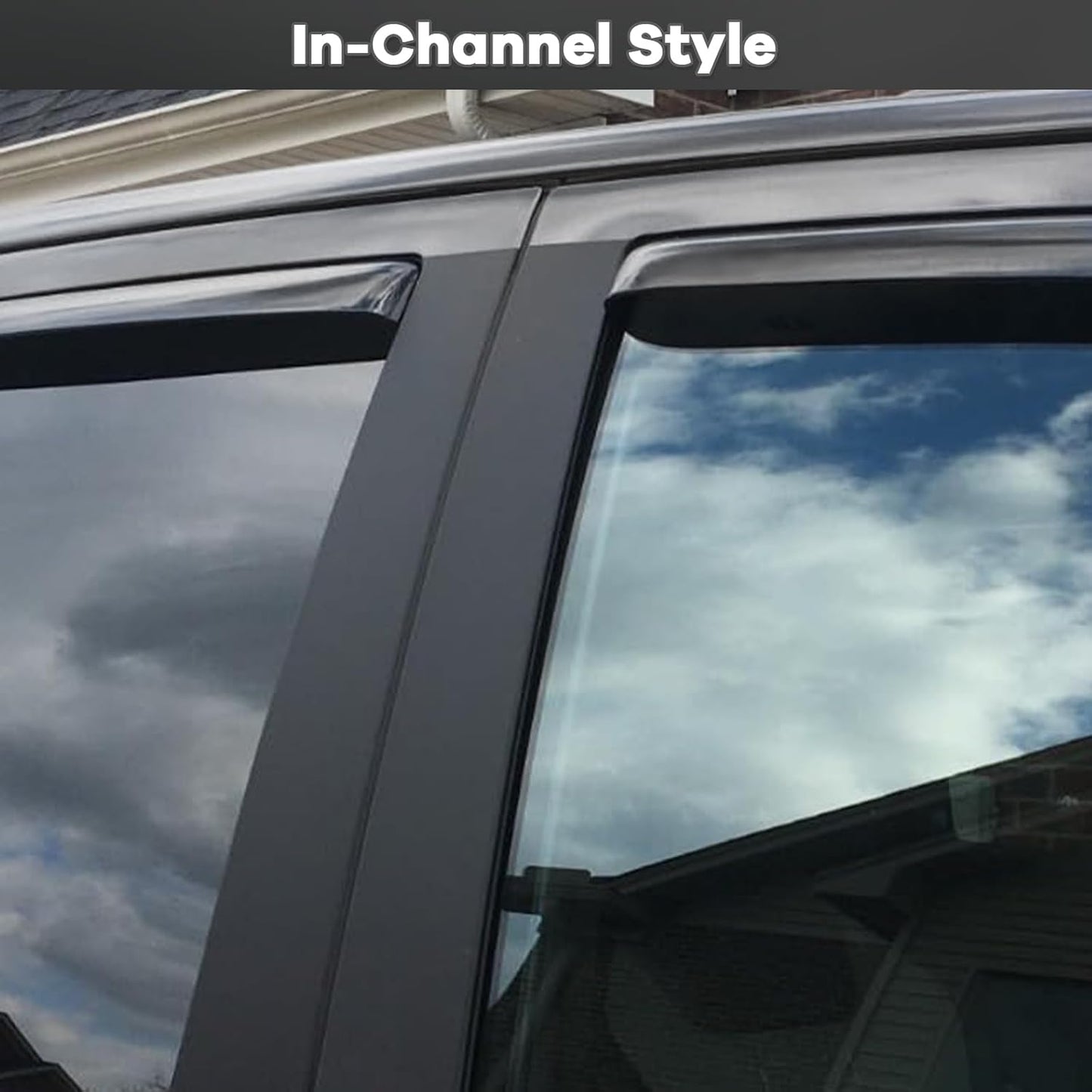 in-Channel Rain Guards Fit for 2020-2025 Chevrolet (Chevy) Silverado/GMC Sierra 2500HD/3500HD Crew Cab, Durable Side Wind Deflectors, Vent Window Visors Shade 2021 2022 2023 2024