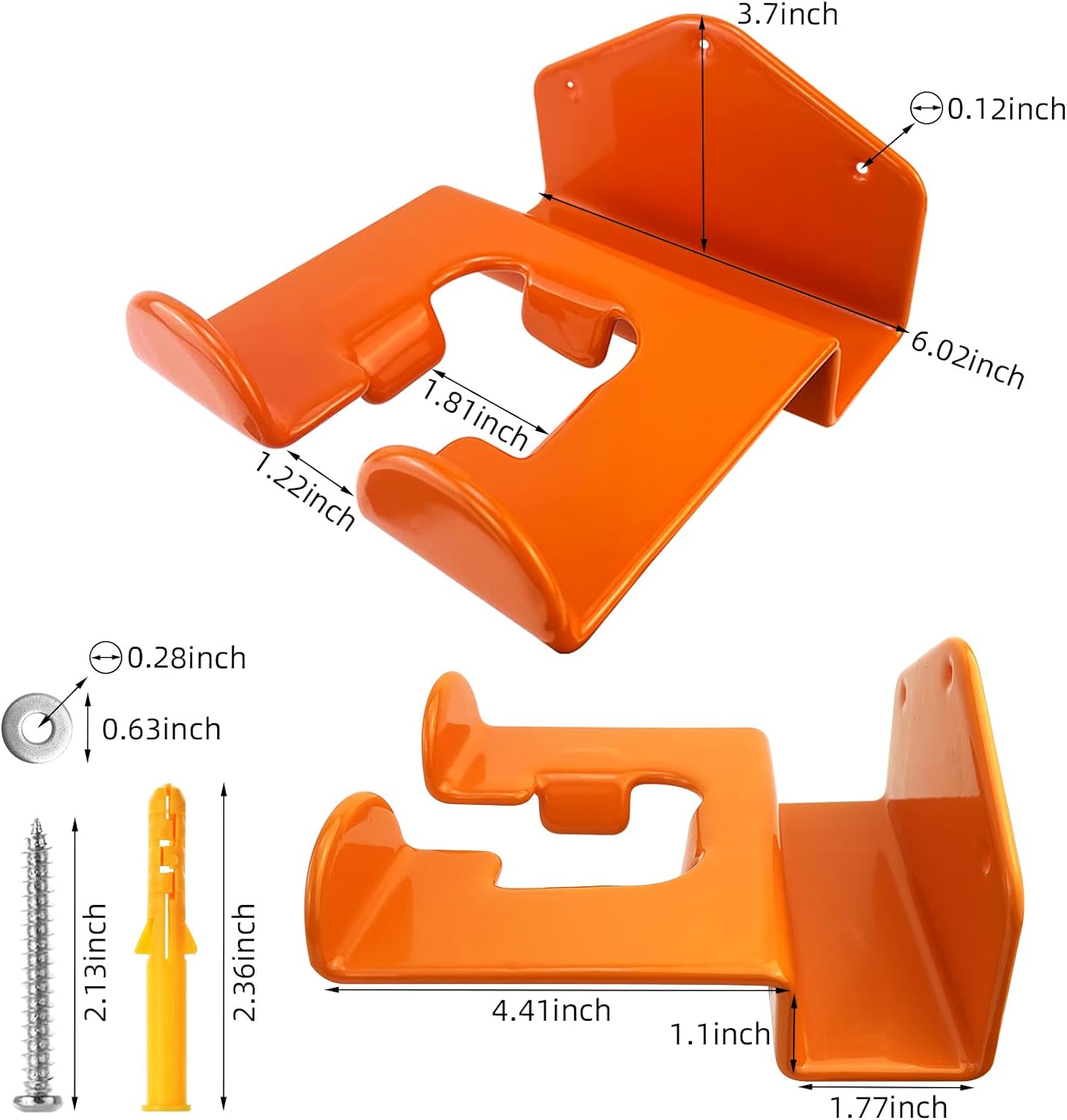 Weedeater Hanger, 3 Pack Weed Eater Hanger for Wall, Heavy Duty Weed Wacker Hooks for Garage, Garage Organization Storage Shed Organizer Mounted Trimmer Rack