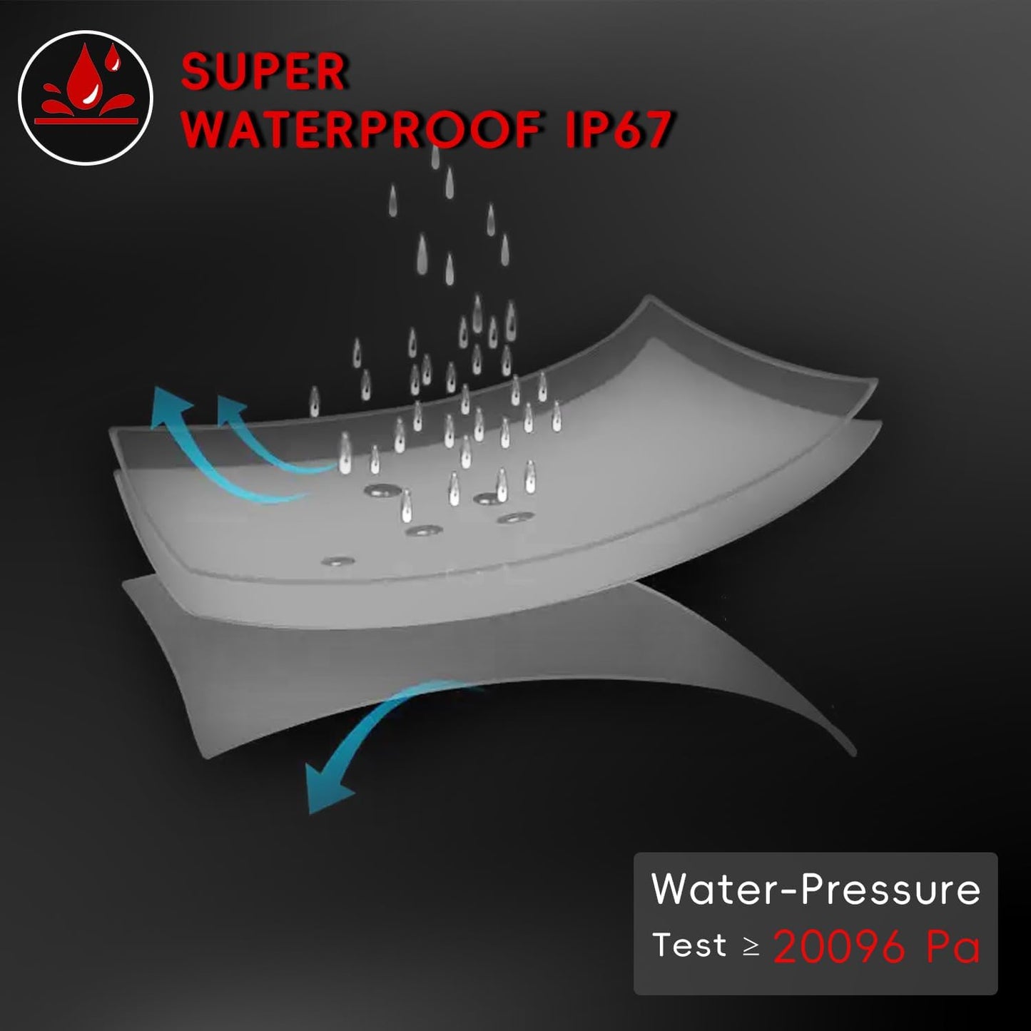 Motorcycle Cover | Heavy Duty PVC | Soft Inner Cotton | Waterproof Outdoor | All Season Universal | 4 Reflective Strips | 3 Windproof Straps | 1 Lock Hole | 1 Storage Bag | (Black, XXL, 104")