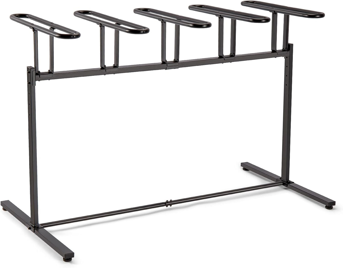 CXWXC 3/5 Bikes Stand Rack - Bike Storage Parking Racks Indoor/Outdoor - Bicycle Stand Garage for Parking Mountain Road Hybrid Bike, Fits Wheels up to 2.4" (For 5 Bikes)