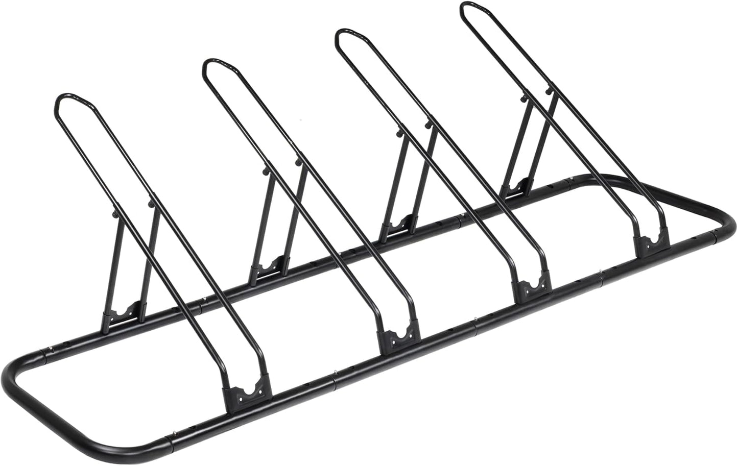 CyclingDeal Bike Rack Floor Parking Bike Stand for up to 6 Bicycles | Indoor, Home & Garage Storage Rack | Stable & Secure Bicycle Stand w/Tire Grooves Up to 29", Holding Plates & Custom Spacing