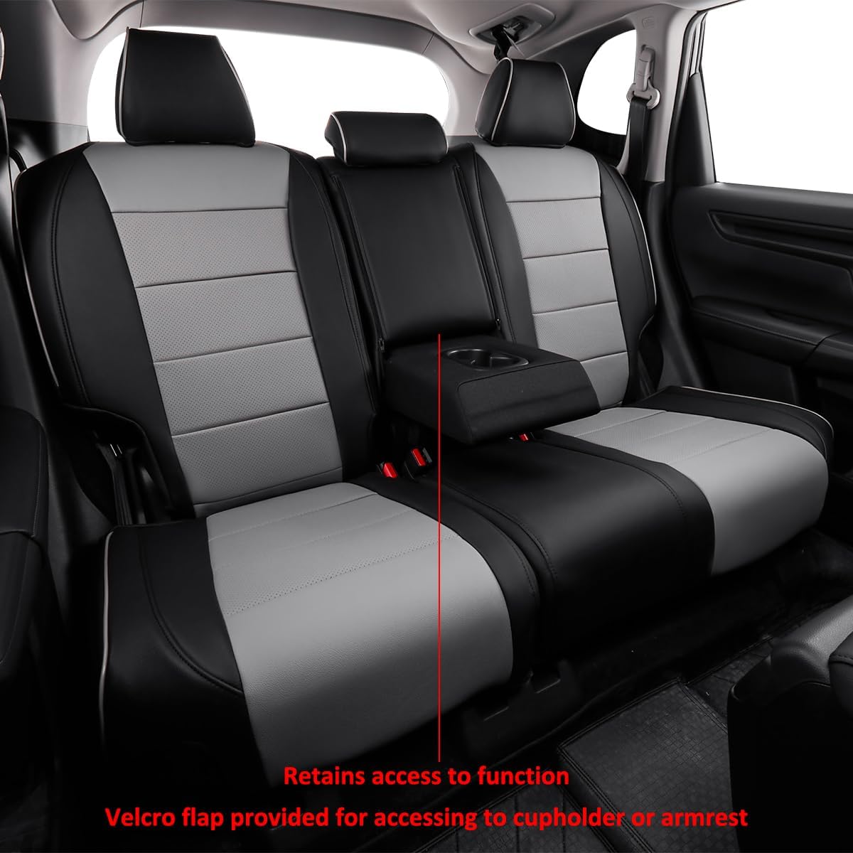 EKR Sportage Seat Covers Custom Fit for KIA Sportage EX,X-Line,SX,SX Prestige,X-pro,X-pro Prestige 2023 2024 2025 2026 Leather Car Seat Cover Full Set - Faux Leather (Black/Gray)