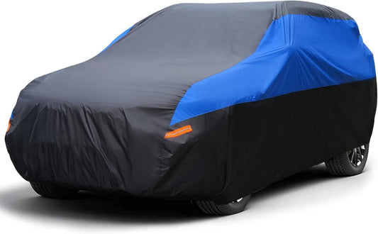 SUV Car Cover Waterproof All Weather, Cover Full Exterior Cover Windproof Outdoor Full Car Cover UV/Snow/Hail/Dust Protection Fit SUV Jeep-Length 182" to 190"