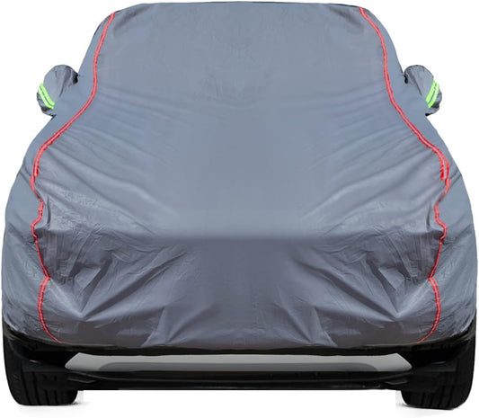 Breathable New Material, Waterproof Car Cover, Locks and Zipper Doors, Sunscreen Waterproof UV Prevention Snowproof Wind and Windproof,Suitable for Indoor Outdoor,for SUV (181" to 190") C11