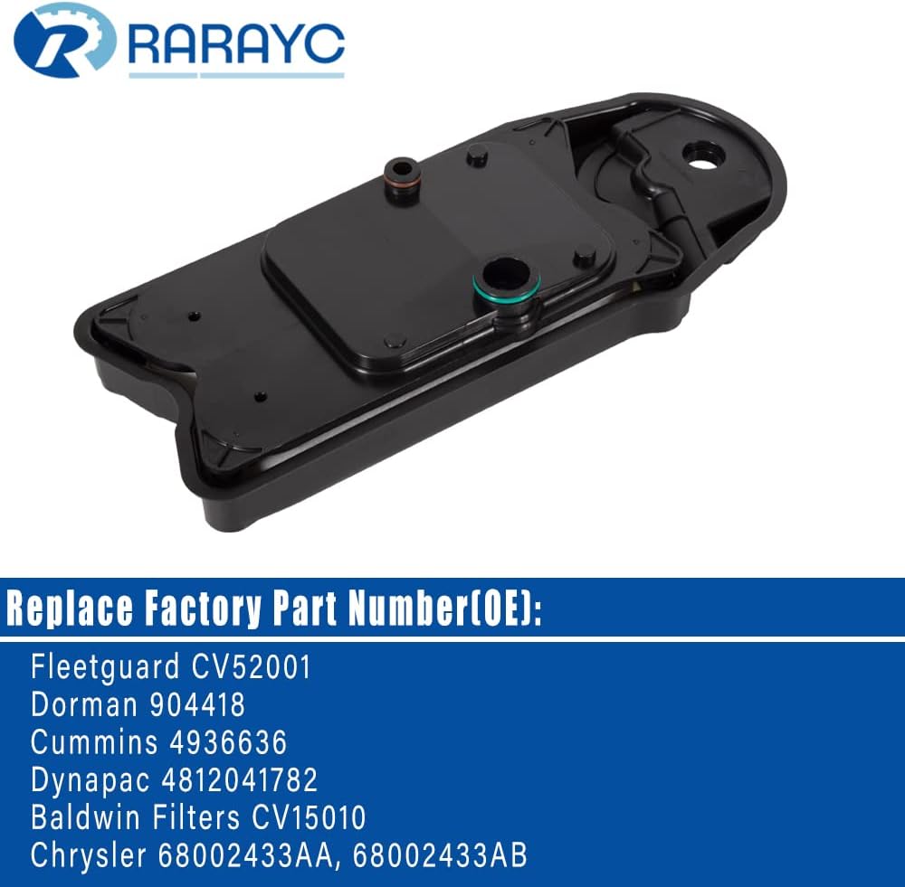 Crankcase Breather Filter, Crankcase Ventilation Filter Replacement for Ram 2500 3500 4500 5500 and All Cummins 6.7L ISB Engine Replaces # CV52001, 68002433AA, 68002433AB