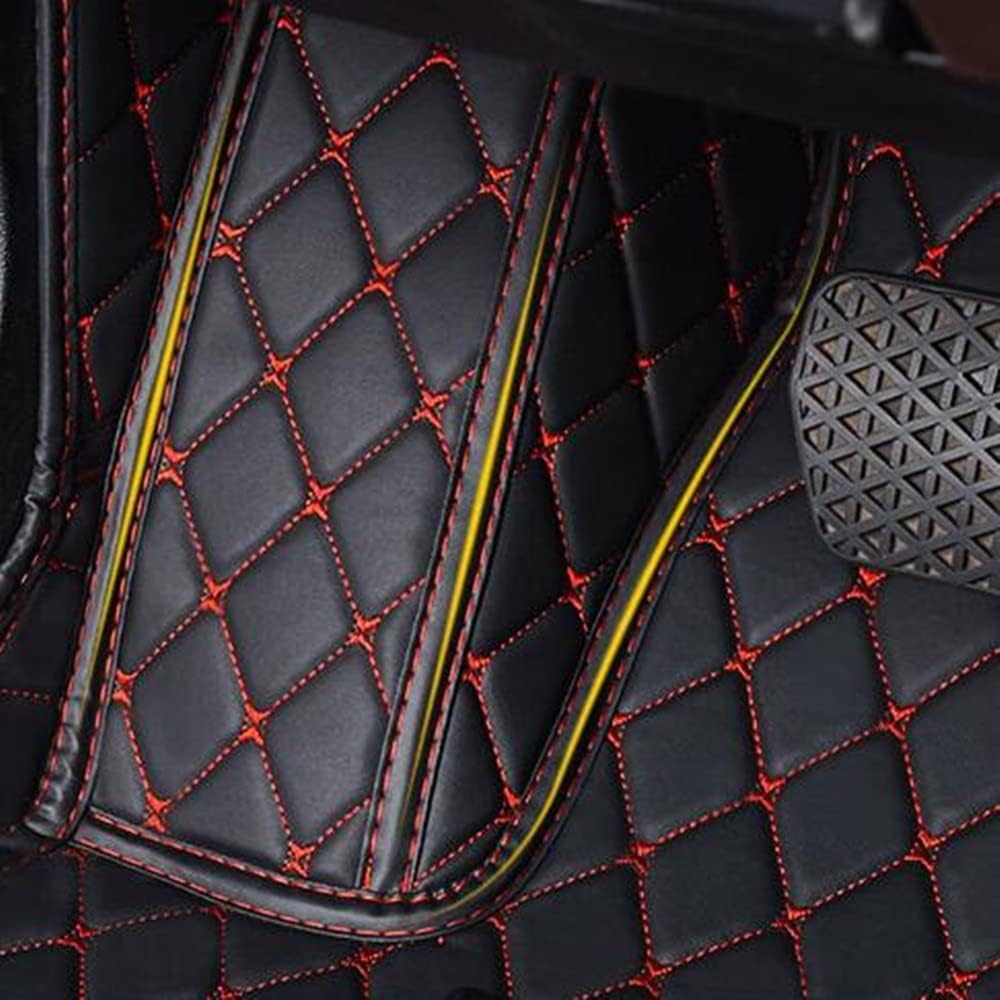 Custom All-Weather Protection Luxury Leather Floor Mats for Cars SUVs Trucks According Anti-Slip Leather Floor mats ﻿ (9,Beige)