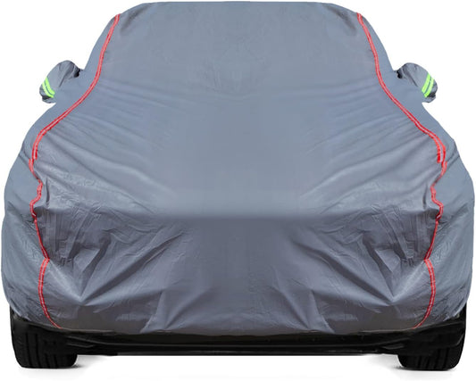 Breathable New Material, Waterproof Car Cover, Locks and Zipper Doors, Sunscreen Waterproof UV Prevention Snowproof Wind and Windproof,Suitable for Indoor Outdoor,for Sedan (188" to 198") C3