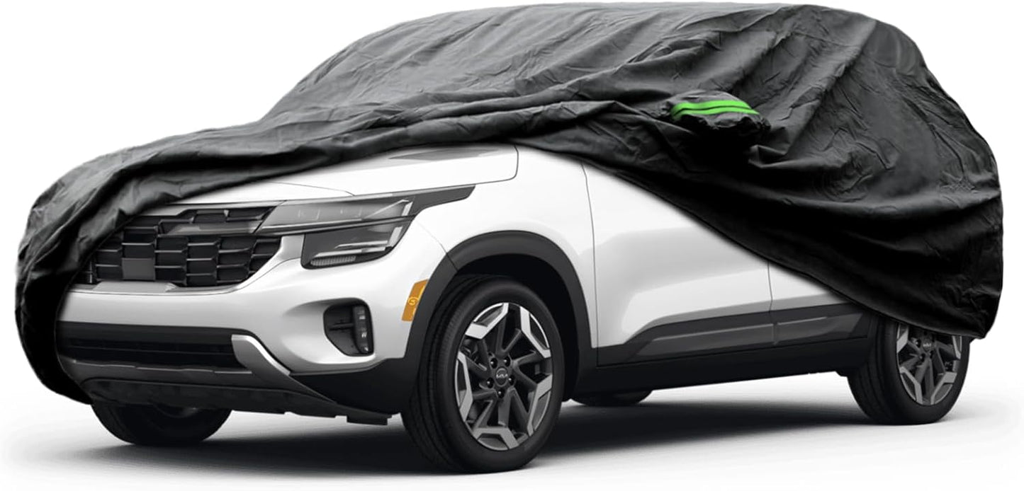 Proadsy 2025 Upgrade Car Cover Custom Fit for Kia Seltos 2021-2025, Waterproof All Weather for Automobiles, Full Exterior Cover Rain Snow Sun Protector Indoor Outdoor Car Cover