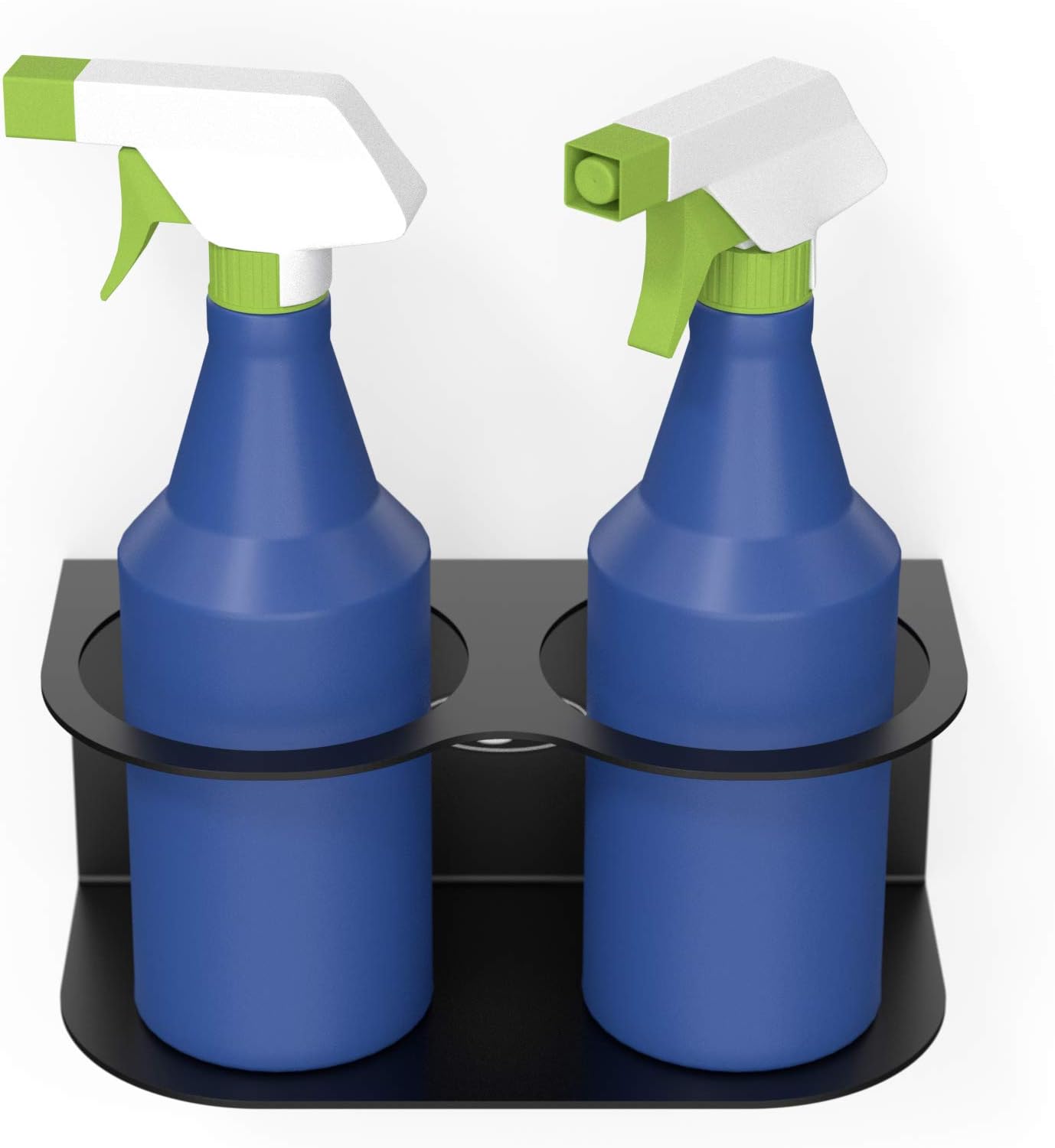 Koova 2 All-Purpose Spray Bottle Holder | Easy Install Wall Mount Hardware Included | Heavy-Duty Powder Coated Steel Storage Rack for Garage And Home | Craft Workspace Paint Bottle Organizer USA Made