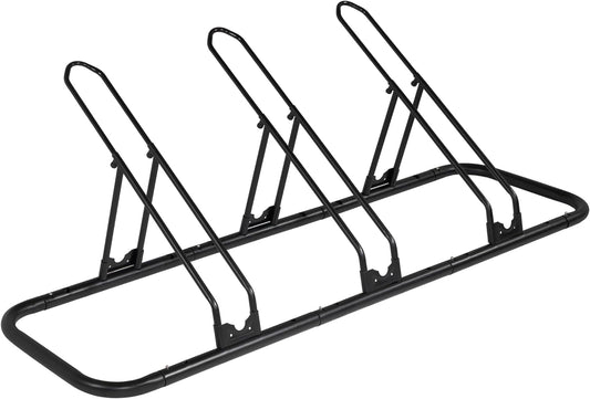 CyclingDeal Bike Rack Floor Parking Bike Stand for up to 6 Bicycles | Indoor, Home & Garage Storage Rack | Stable & Secure Bicycle Stand w/Tire Grooves Up to 29", Holding Plates & Custom Spacing