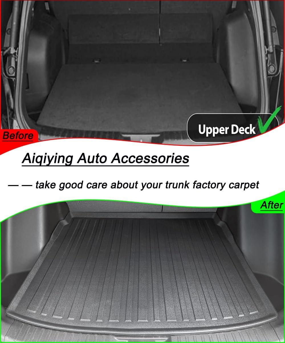 CRV Cargo Liner - Compatible with 2023-2025 2026 Honda CR-V 5-Seat All Models, All Weather Protection Rear Trunk Tray Cargo Mat Custom Fit,3D Waterproof Accessories，Not for 7-Seats Models（Upper Deck）