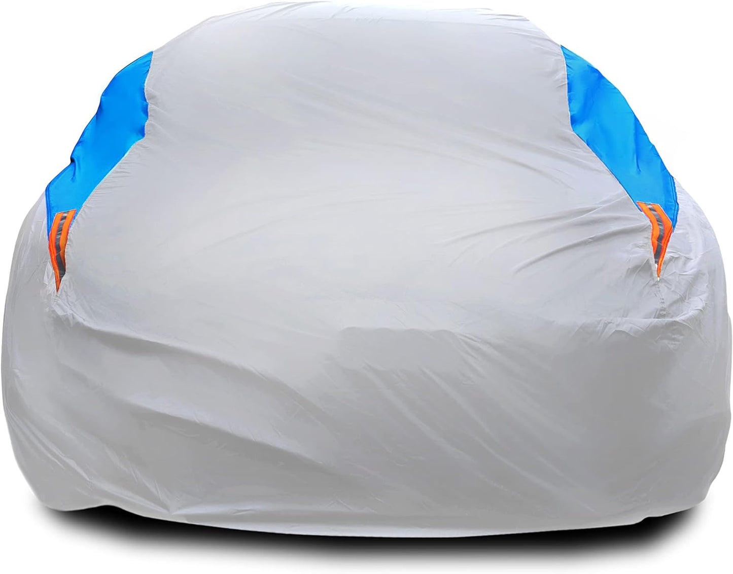 MORNYRAY Waterproof Car Cover All Weather Snowproof UV Protection Windproof Outdoor Full car Cover, Universal Fit for Sedan (Silvery, A2-Fit Sedan Length(Up to 177 inch)