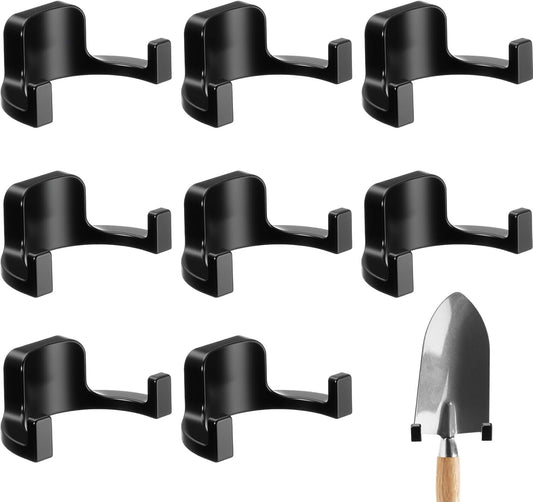 8 Pcs Shed Storage Tool Hooks Accessories Compatible with Suncast, Compatible with Craftsman for Hanging Shelves Accessories Part, Storage Sheds Replacement Screws, Brackets and Hooks(U Shaped)