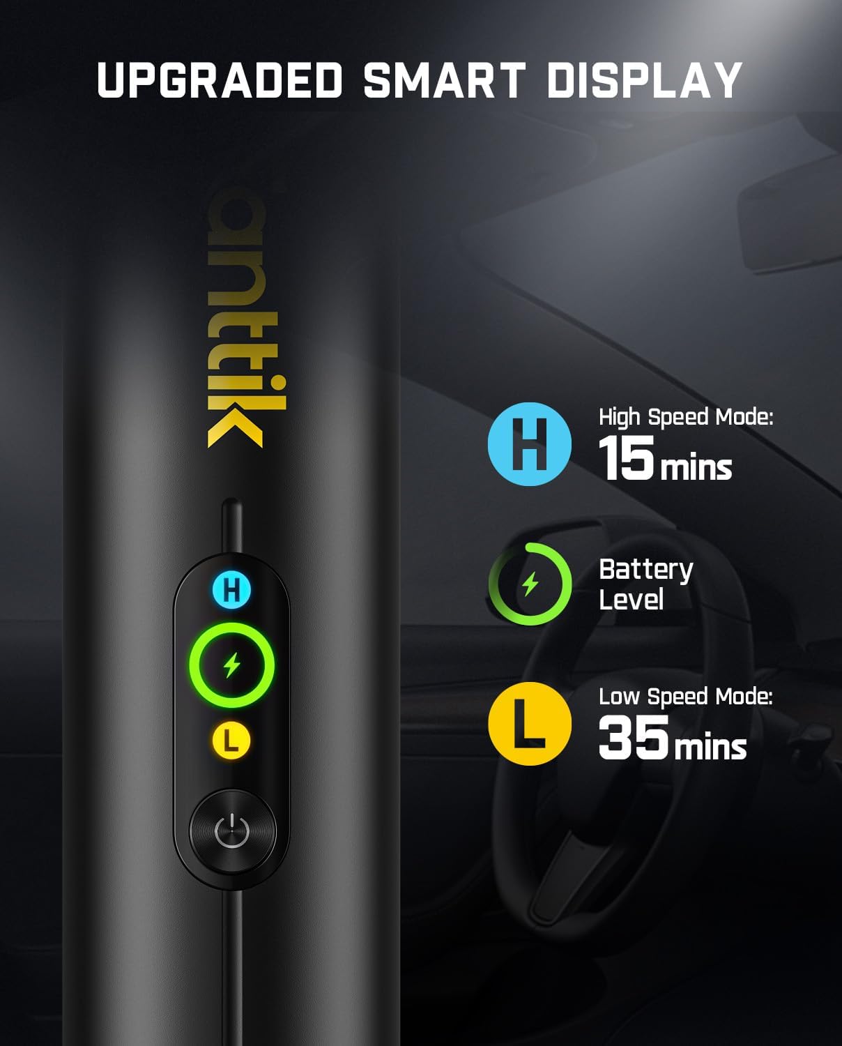 Fanttik Slim V10 Mate Cordless Car Vacuum, 4-in-1 Portable Mini Handheld Vacuum, 17000pa Suction Power, Upgraded Smart Display, 2 Suction Modes for Car, Office Desk, Keyboards