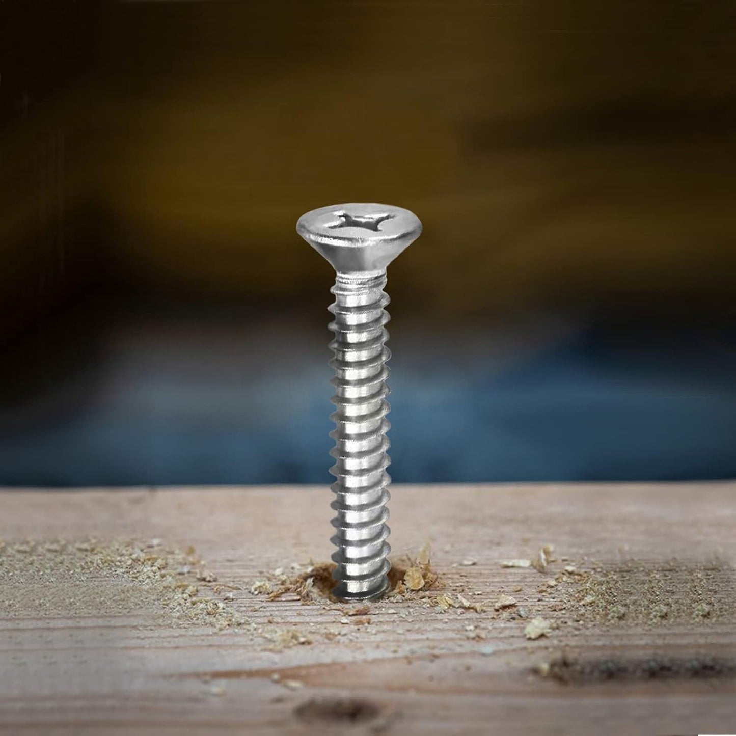 #10 x 2" Wood Screw 100Pcs 18-8 (304) Stainless Steel Screws Flat Head Phillips Fast Self Tapping Drywall Screws by SG TZH