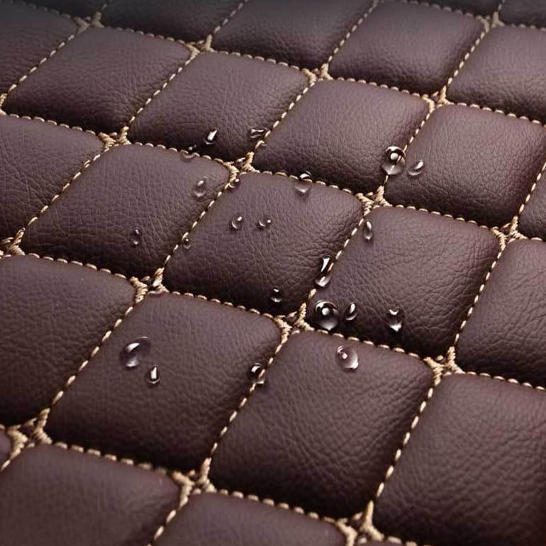 Customized Personalized car Floor mats, All-Weather Luxury car Floor mats, Waterproof and Anti Slip Leather car Floor mat Lining, 95% Customized car, Truck, and SUV Floor mats (Edge Beige)