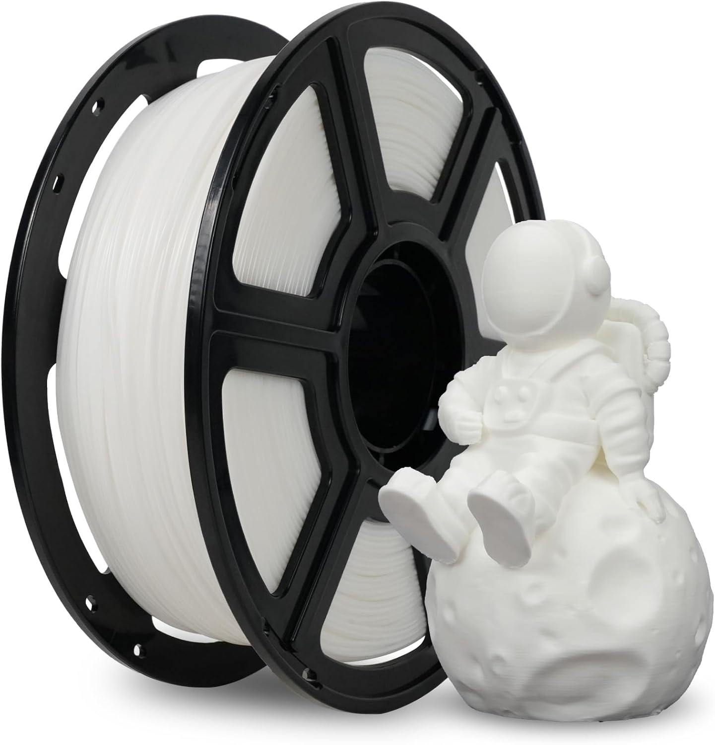 FLASHFORGE PLA Filament 1.75mm +/- 0.02mm, Matte White 3D Printer Filament 1kg (2.2lbs) Spool, Excellent Printing Performance, Easy to Use for Most FDM 3D Printers