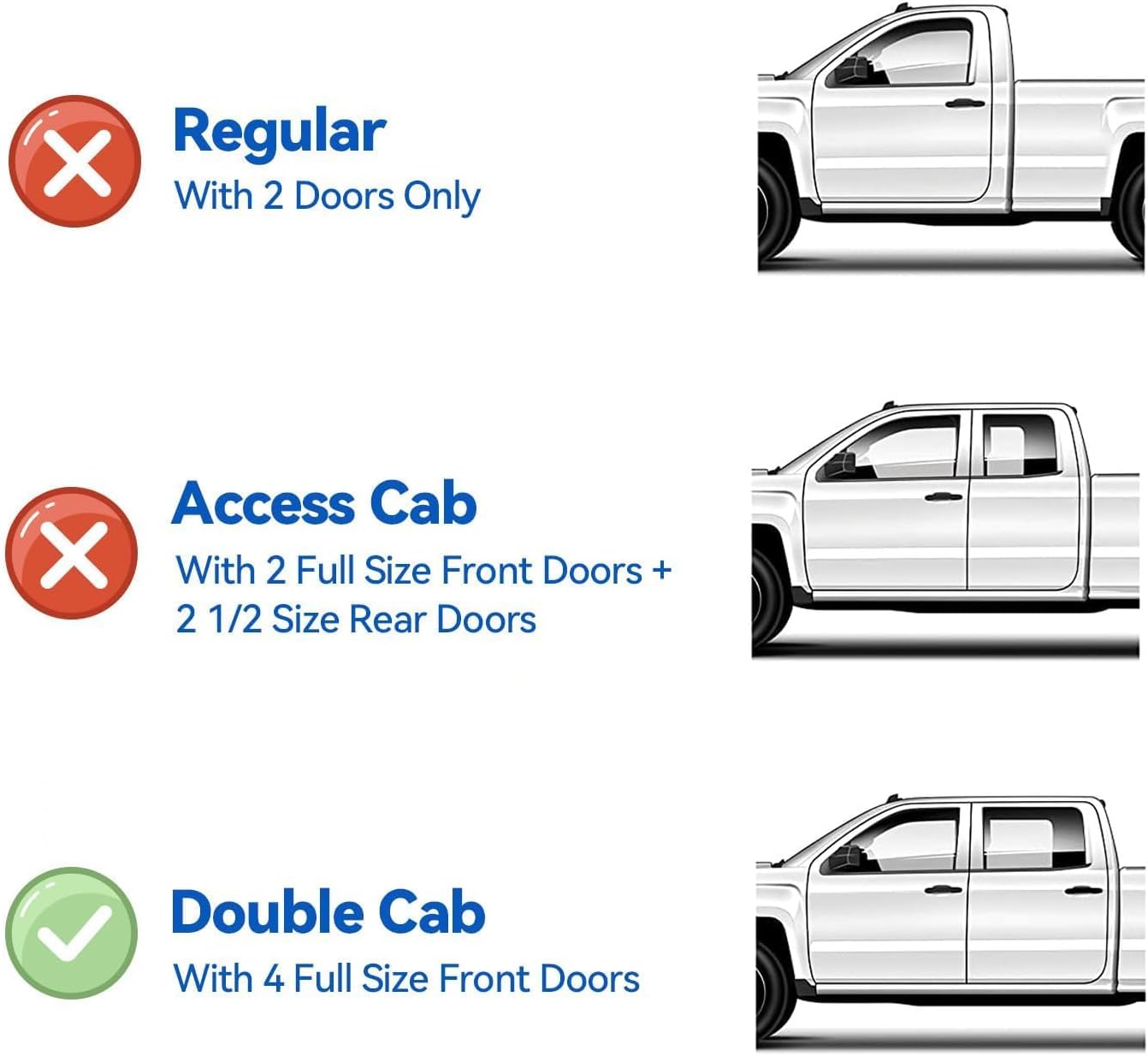 in-Channel Window Visors Rain Guards for 2016-2023 Toyota Tacoma Double Cab, Window Vent Wind Deflectors Visors Shades for 16-23 Tacoma