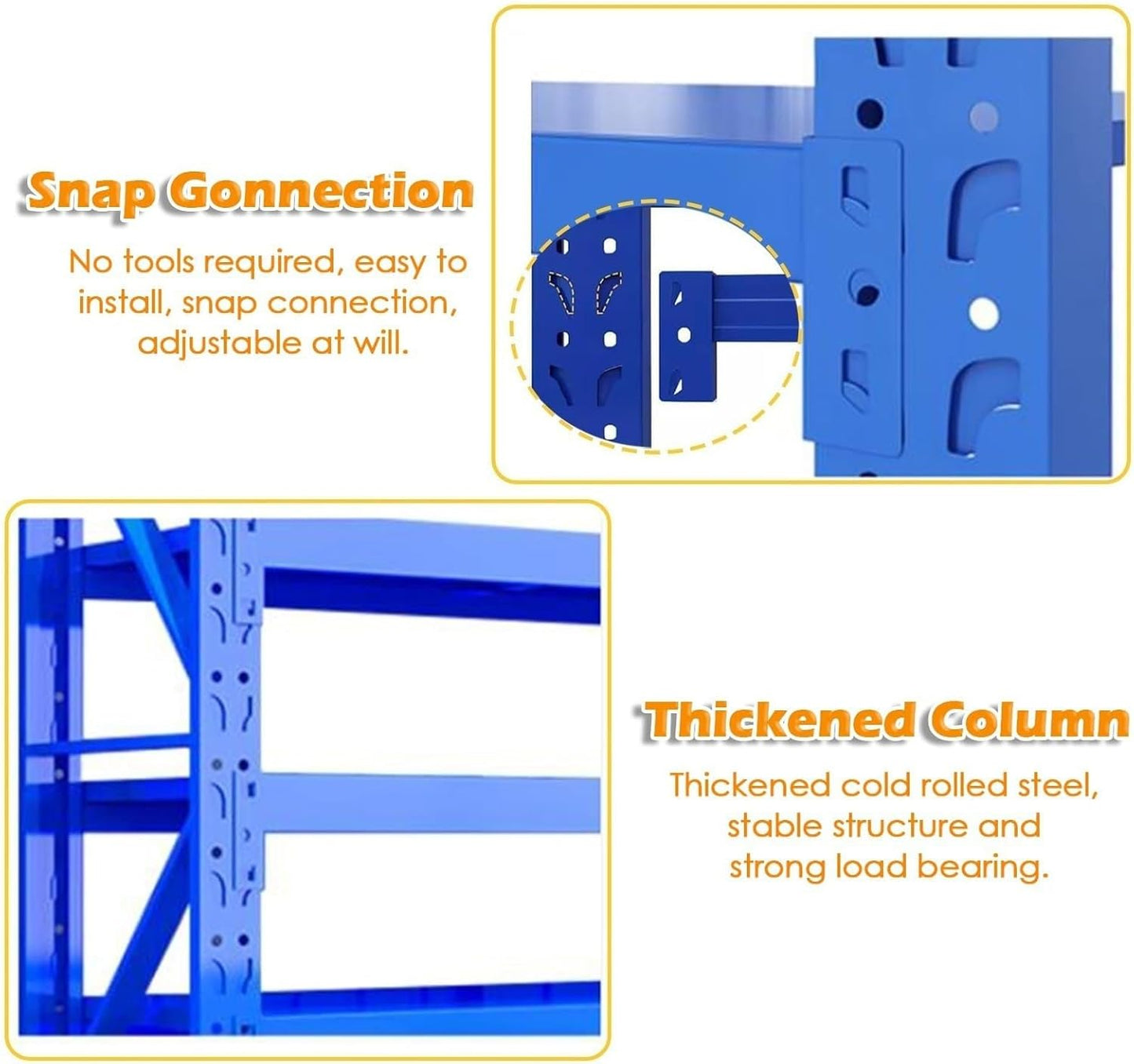 Adjustable Height Tire Storage Rack for Garage, Maximum Load 1100 lbs, Blue, 3 Tiers(59x23.6x78.7in)