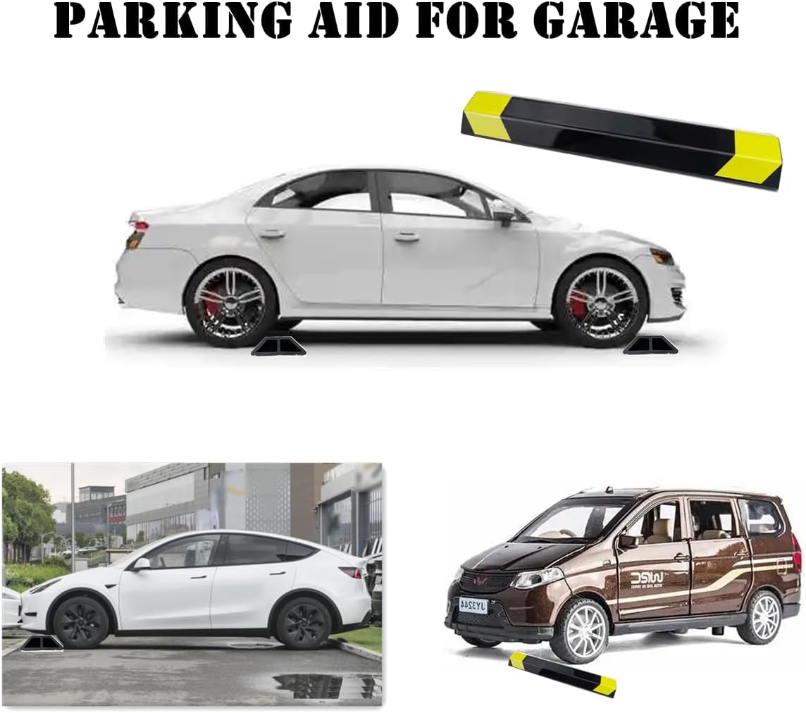 Heavy Duty Parking Aid for Garage, 16" Car Parking Stopper for Garage 1 Pack, Parking Aids Protects Car, Parking Stopper Easy to Install 1 Packs 16" L (1 Pack 16" L x 1.25H)